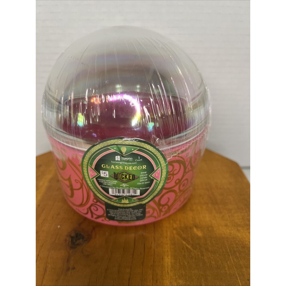 Target Bullseye Playground Wicked Glinda Pink Trinket Dish Glass Dome Top‎